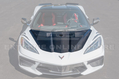 C8 Corvette GT3 R Carbon Fiber Side Vented Extractor Front Hood - Stingray / Z06 | EOS