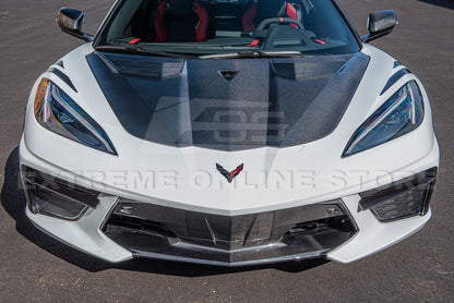 C8 Corvette GT3 R Carbon Fiber Side Vented Extractor Front Hood - Stingray / Z06 | EOS