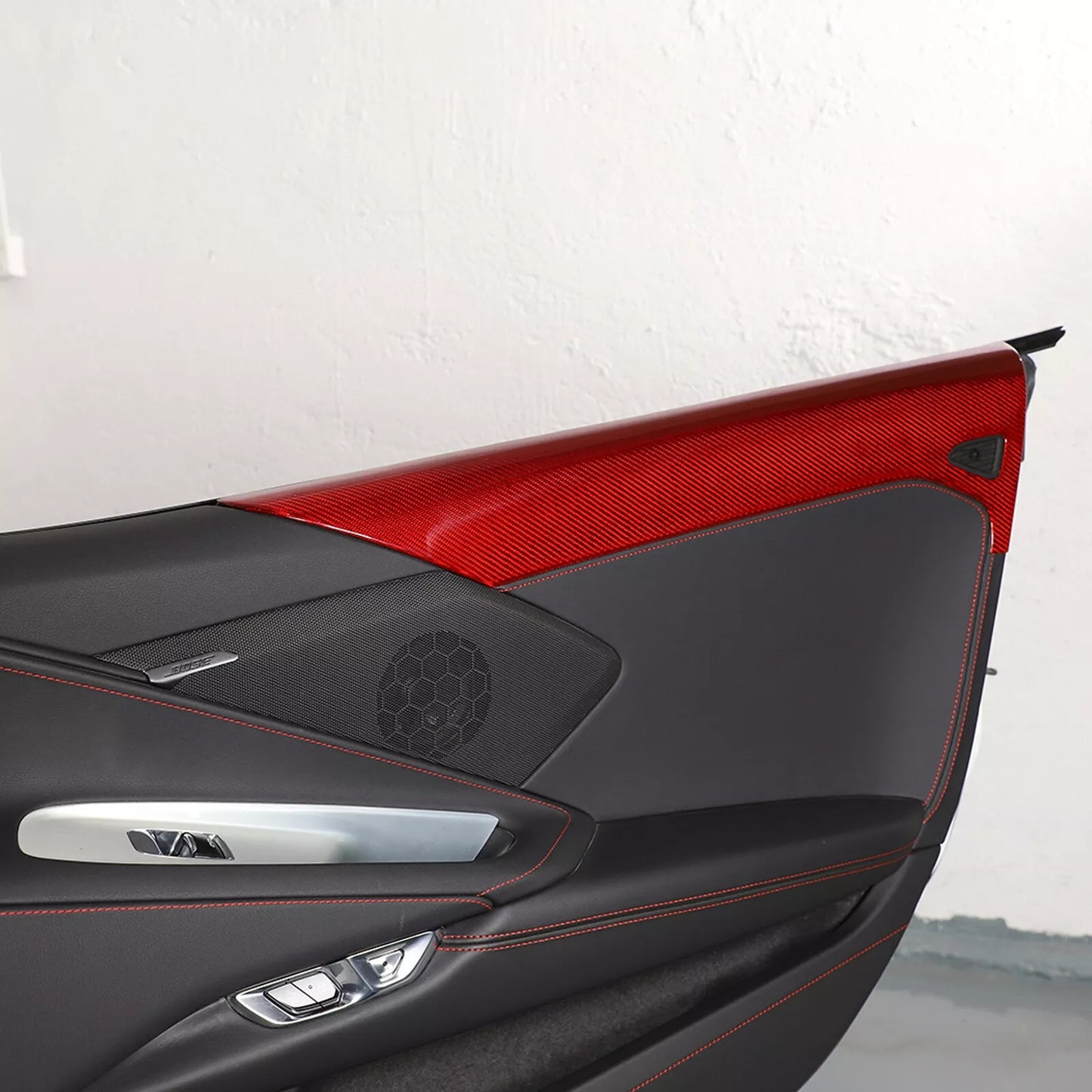 C8 Corvette Carbon Fiber Interior Inner Door Upper Covers | Next-Gen Carbon