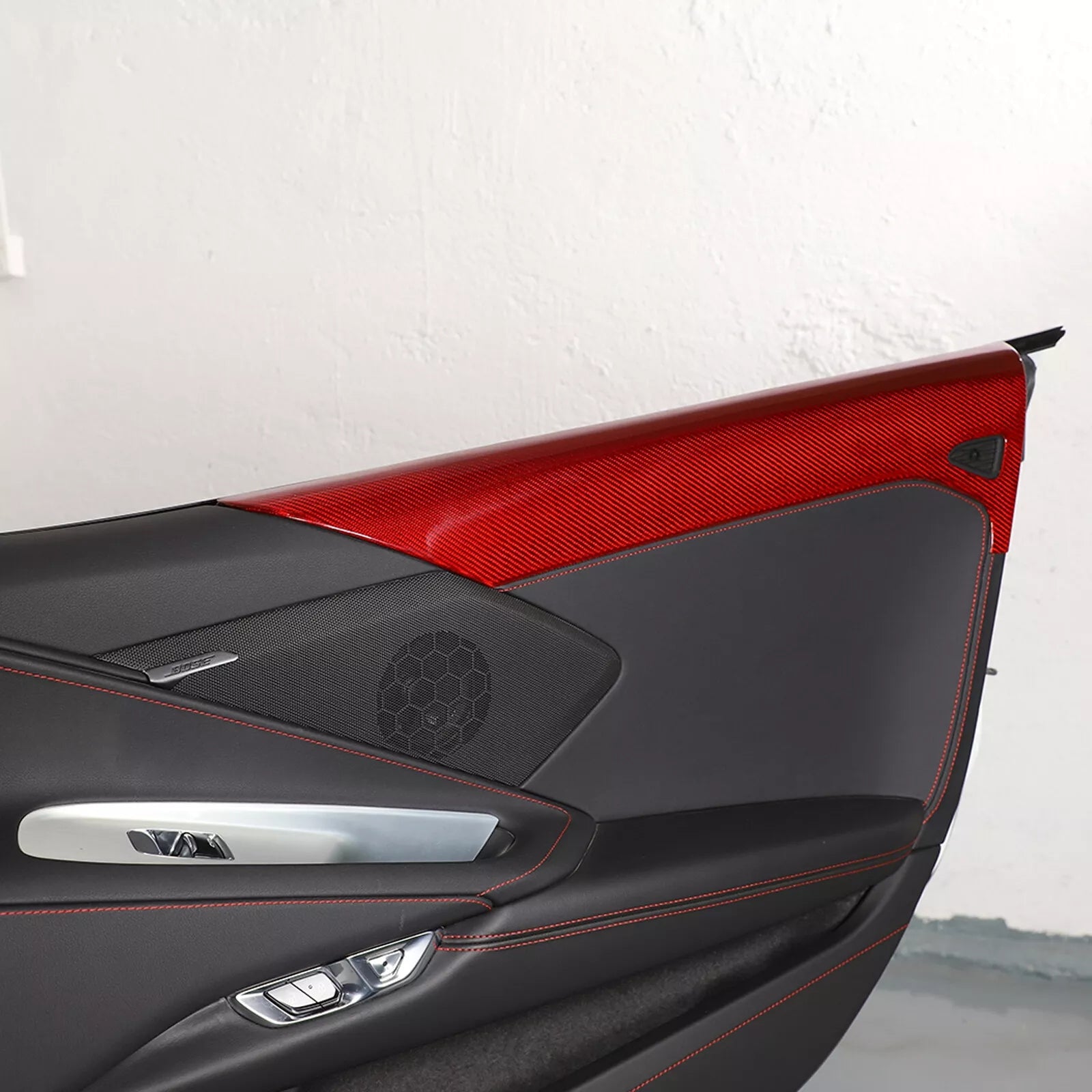 C8 Corvette Carbon Fiber Interior Inner Door Upper Covers | Next-Gen Carbon