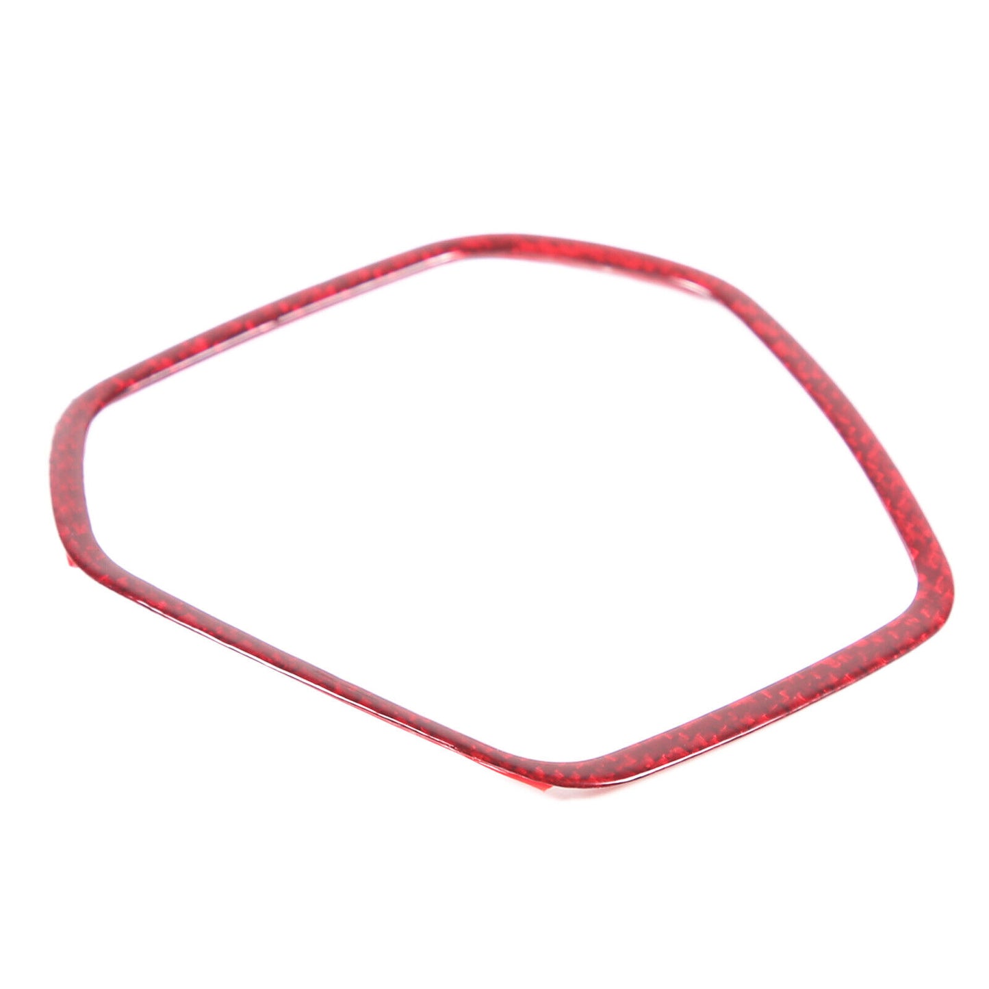 C8 Corvette Red Carbon Fiber Center Steering Wheel Chrome Trim Cover | Next-Gen Carbon