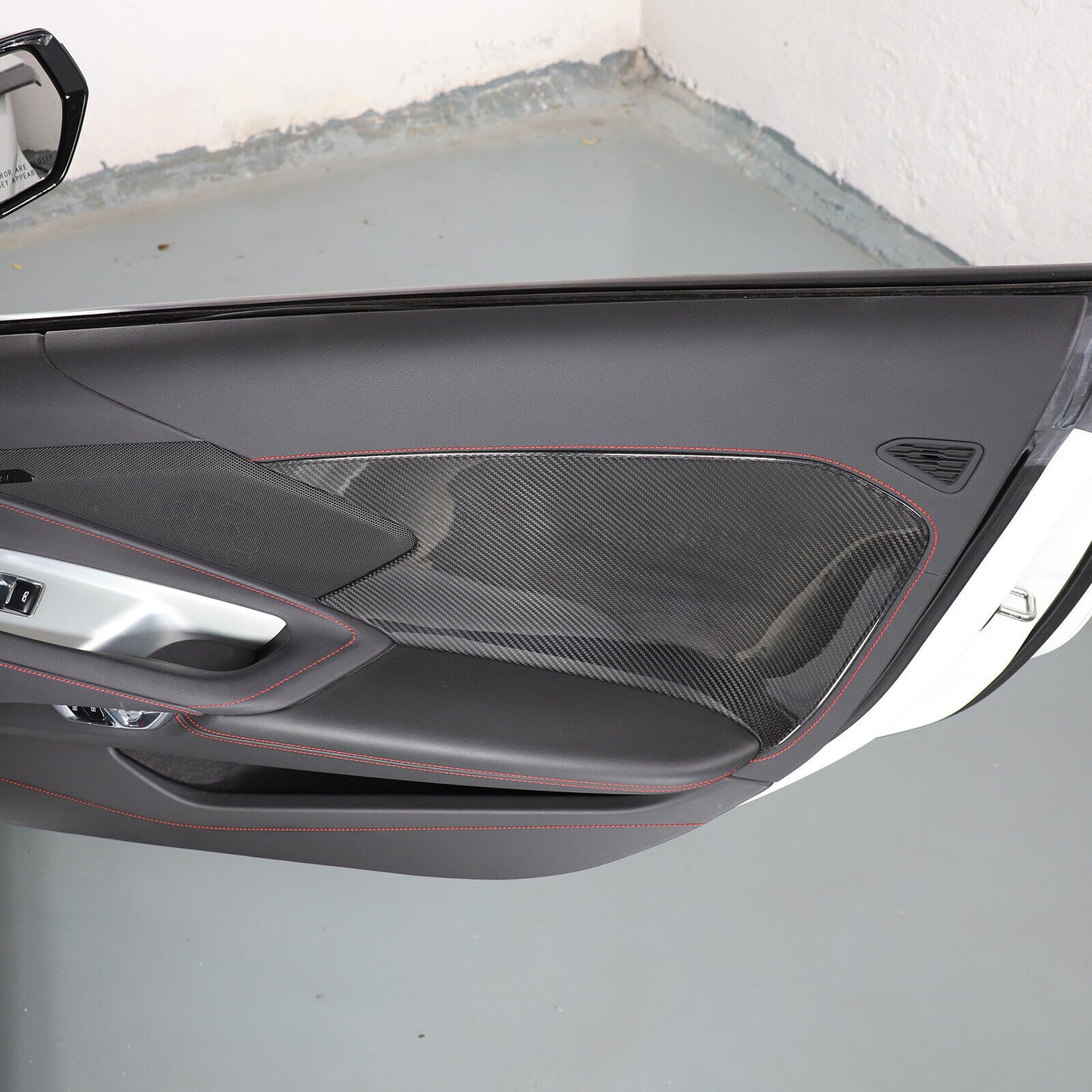 C8 Corvette Hard Carbon Fiber Door Panel Insert Covers | Next-Gen Carbon