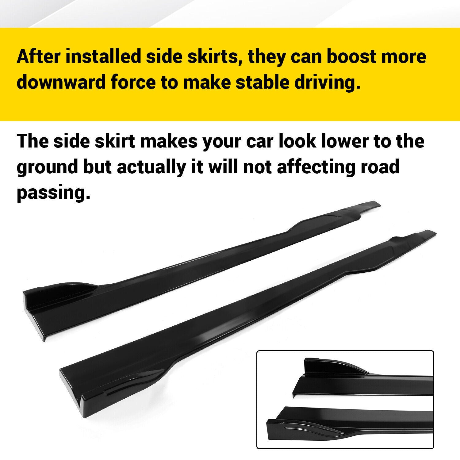 2015-24 Dodge Charger SRT Scatpack Slim Gloss Black Side Skirts