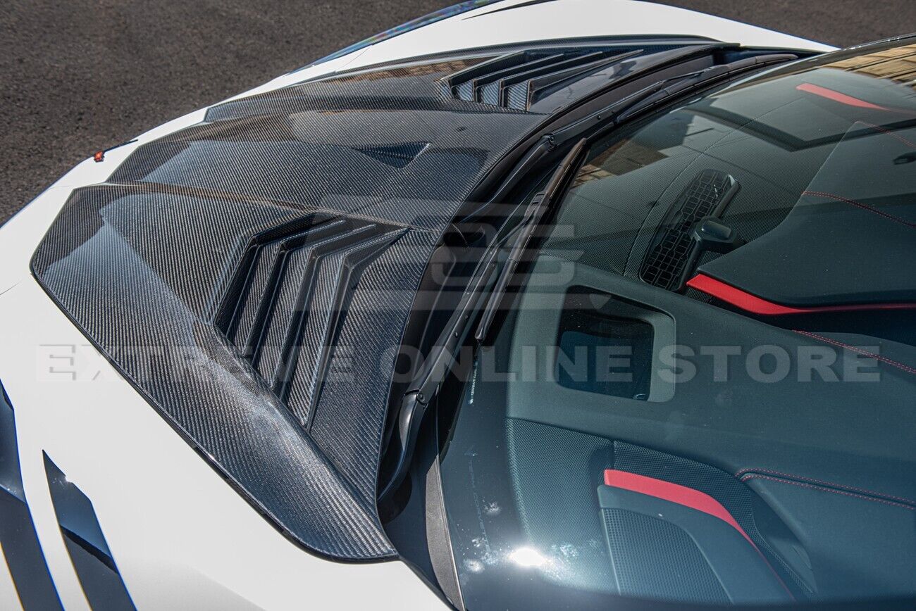 C8 Corvette GT3 R Carbon Fiber Side Vented Extractor Front Hood - Stingray / Z06 | EOS