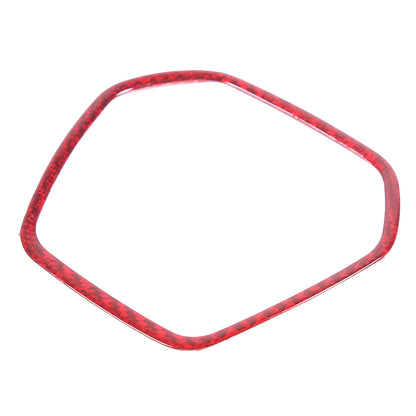 C8 Corvette Red Carbon Fiber Center Steering Wheel Chrome Trim Cover | Next-Gen Carbon