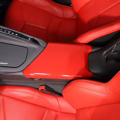 C8 Corvette Red Interior ABS Center Console Lid Cover
