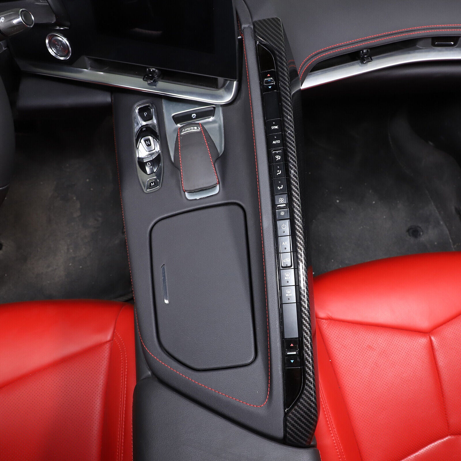 C8 Corvette Hydro-Carbon Fiber Climate Control Console Trim Cover | Next-Gen Speed