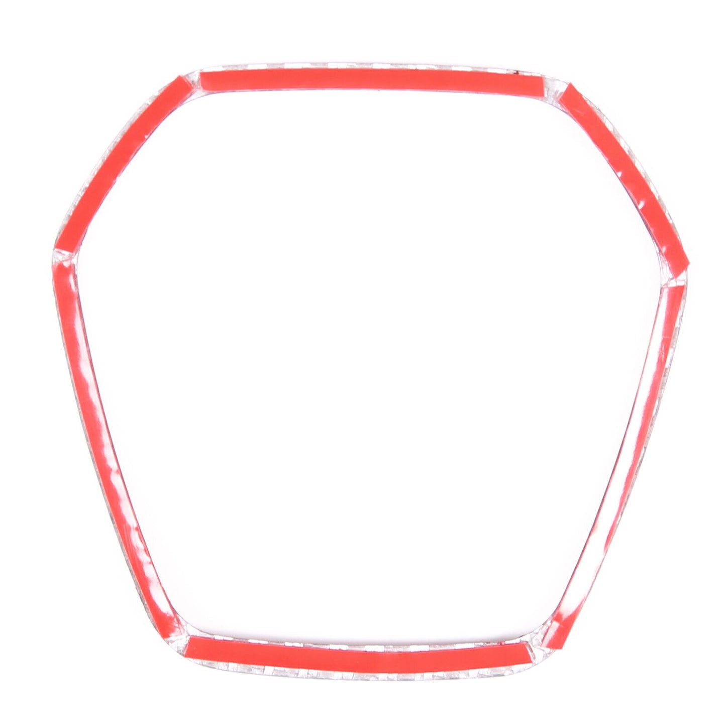 C8 Corvette Red Carbon Fiber Center Steering Wheel Chrome Trim Cover | Next-Gen Carbon