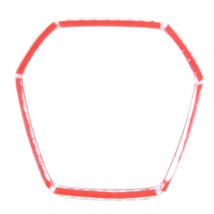 C8 Corvette Red Carbon Fiber Center Steering Wheel Chrome Trim Cover | Next-Gen Carbon