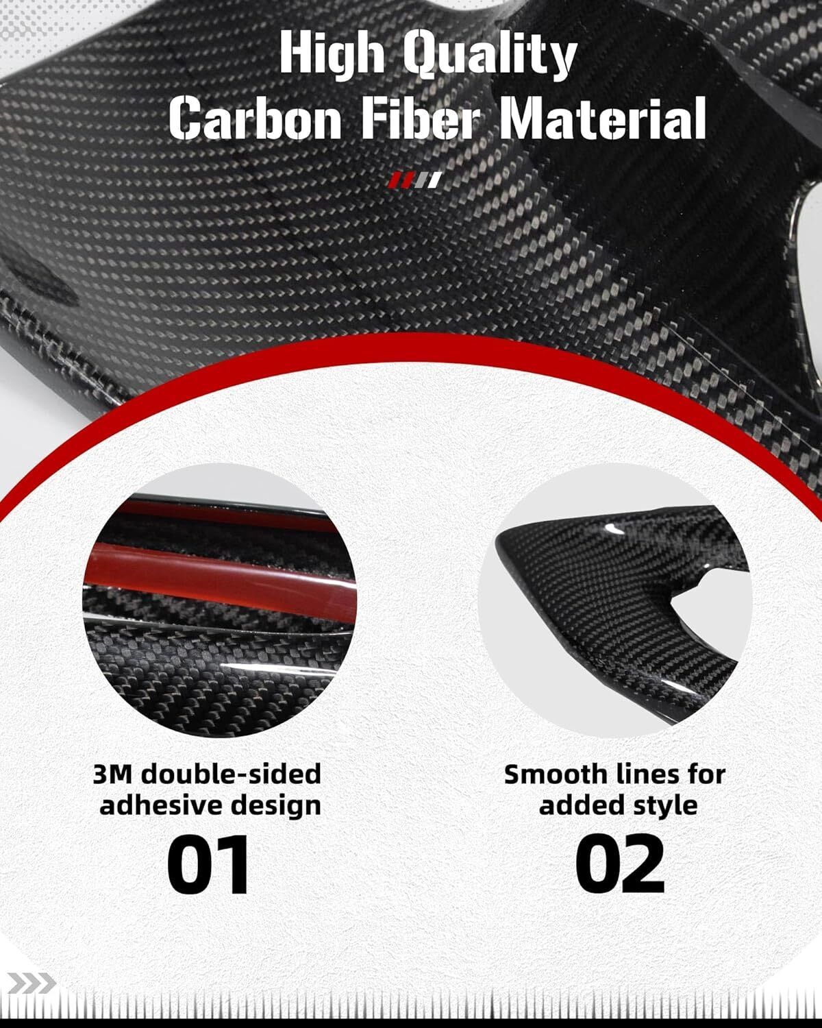 C8 Corvette Carbon Fiber Window Switch Frame Trim Covers | Next-Gen Carbon