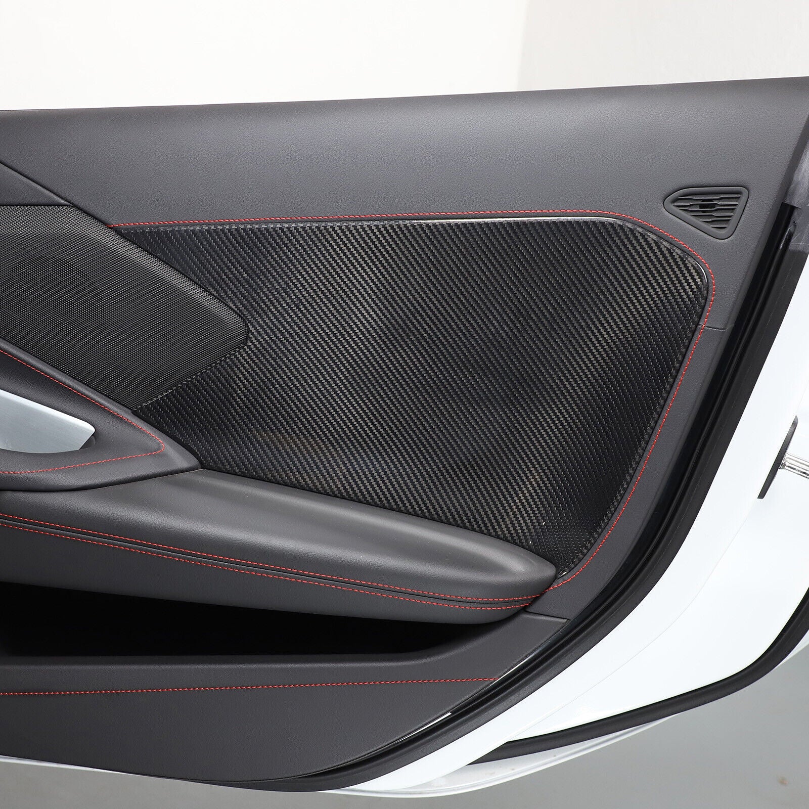 C8 Corvette Hard Carbon Fiber Door Panel Insert Covers | Next-Gen Carbon