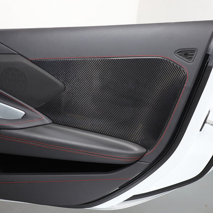 C8 Corvette Hard Carbon Fiber Door Panel Insert Covers | Next-Gen Carbon