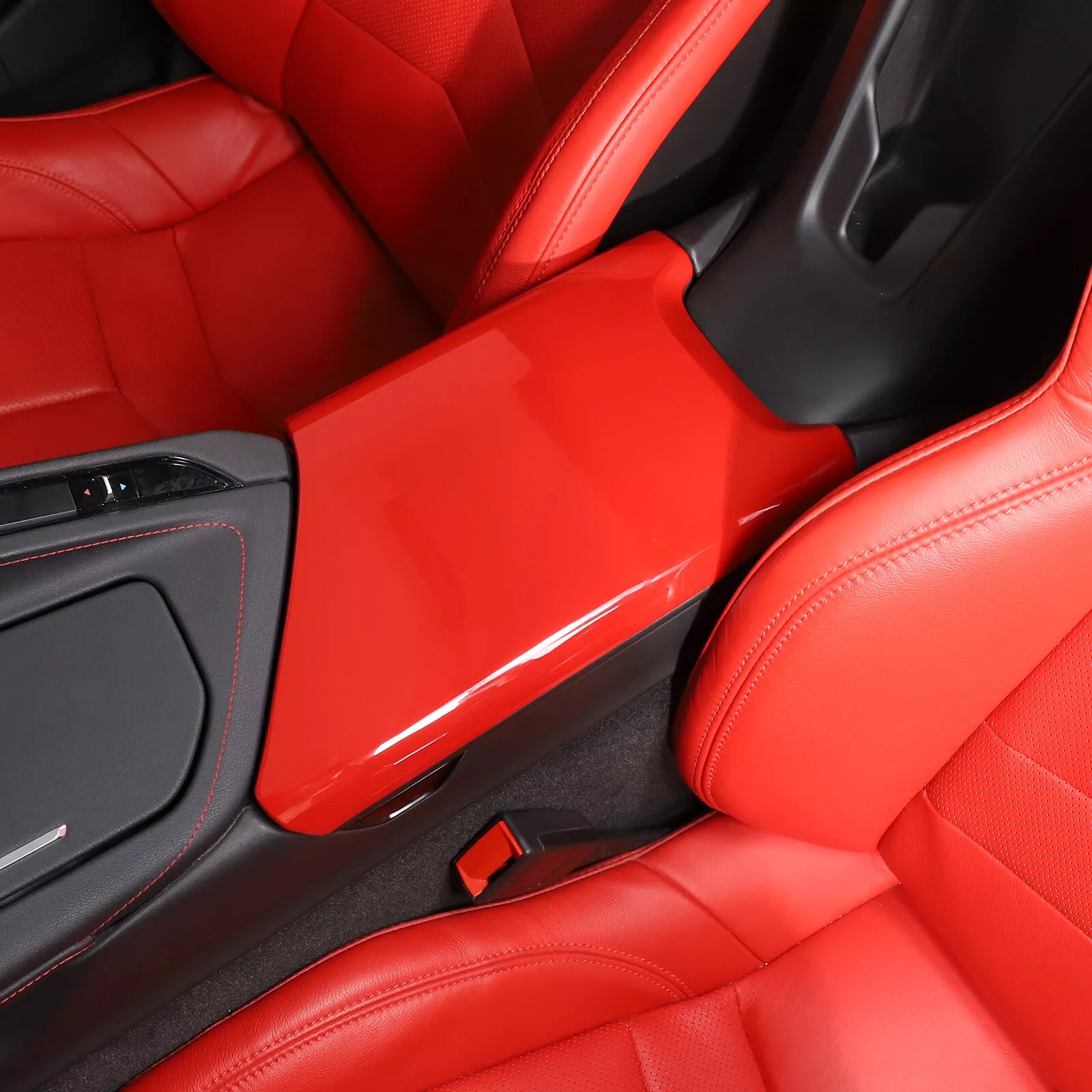 C8 Corvette Red Interior ABS Center Console Lid Cover