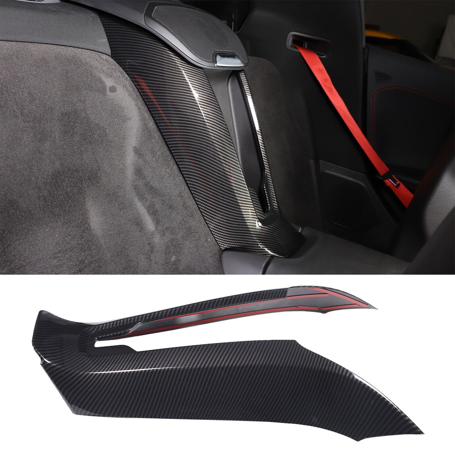C8 Corvette Hydro-Carbon Fiber Rear Center Waterfall Speaker Cover | Next-Gen Speed