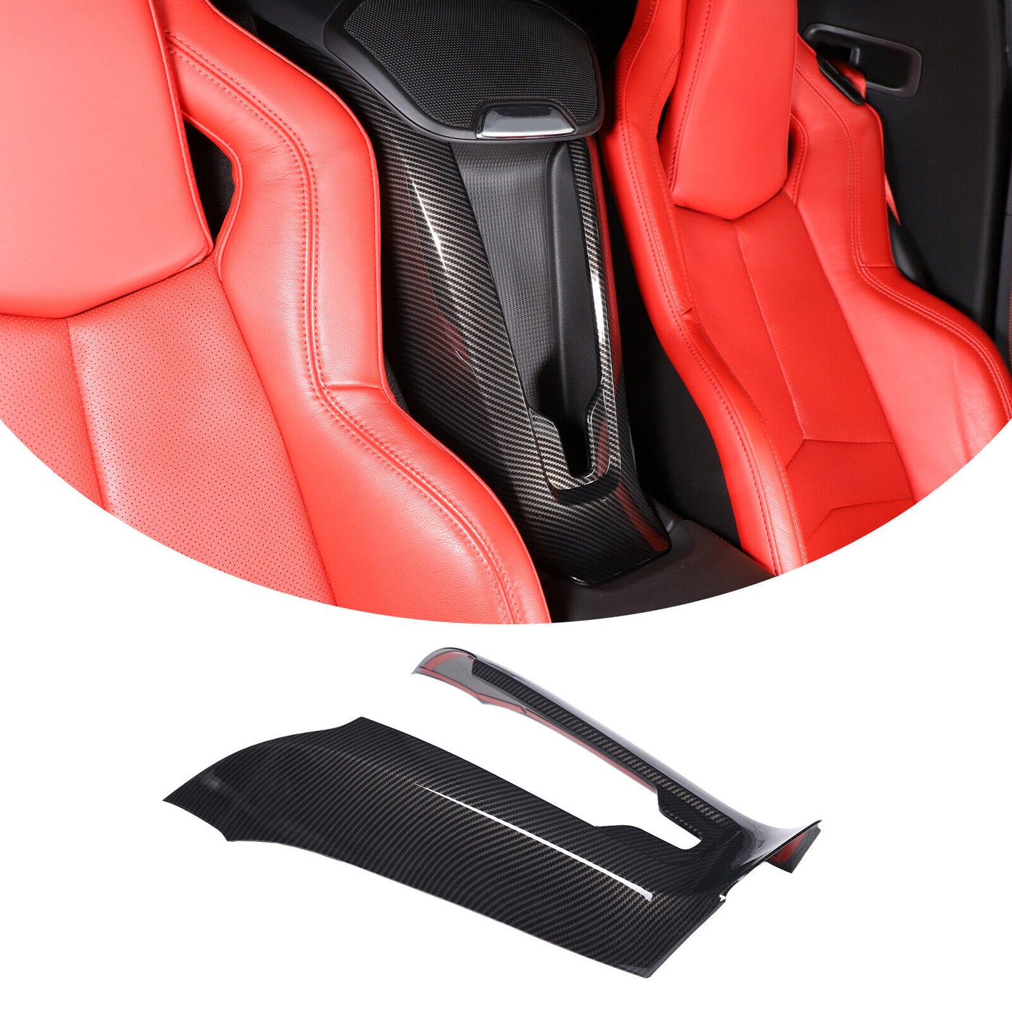 C8 Corvette Hydro-Carbon Fiber Rear Center Waterfall Speaker Cover | Next-Gen Speed