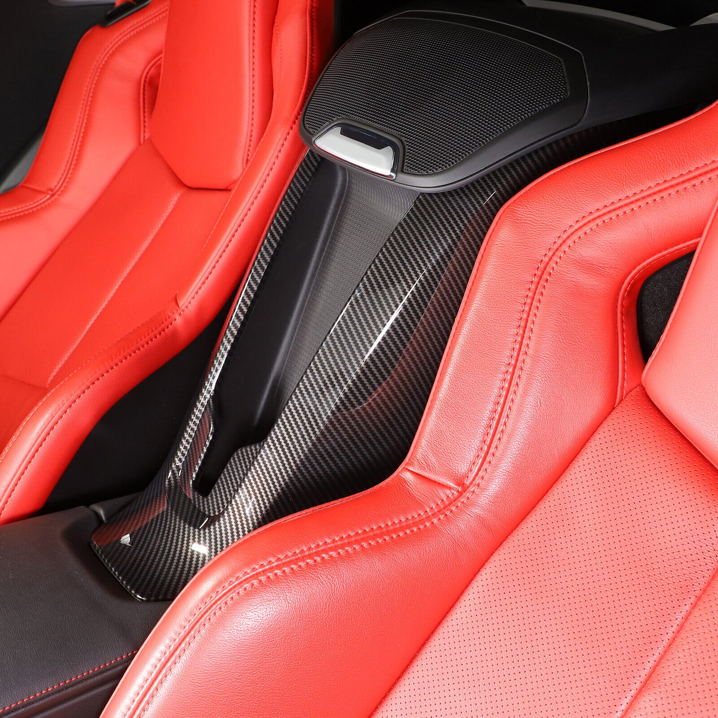 C8 Corvette Hydro-Carbon Fiber Rear Center Waterfall Speaker Cover | Next-Gen Speed