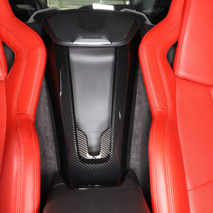 C8 Corvette Hydro-Carbon Fiber Rear Center Waterfall Speaker Cover | Next-Gen Speed