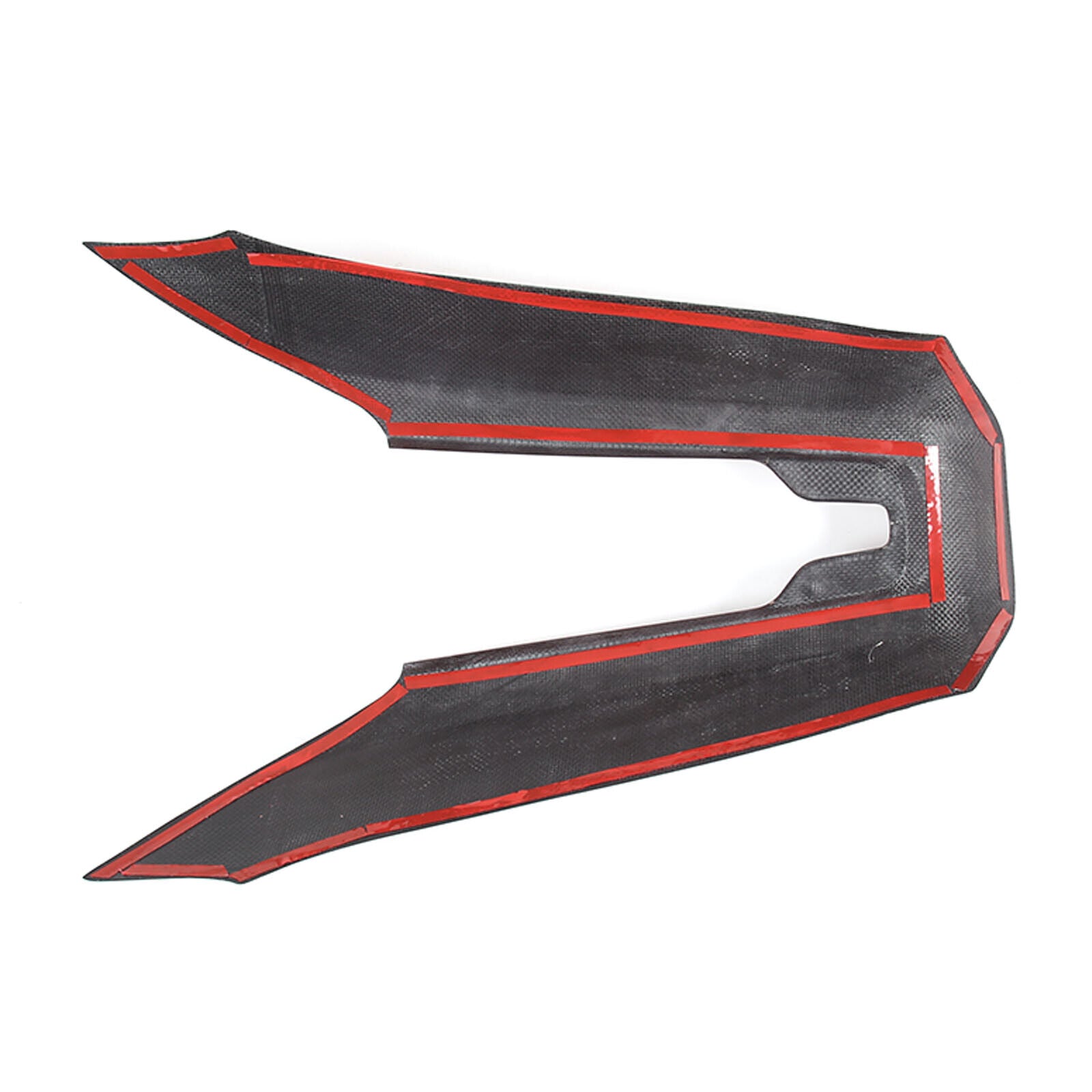 C8 Corvette Carbon Fiber Rear Waterfall Compartment Cover | Black / Red Carbon Fiber