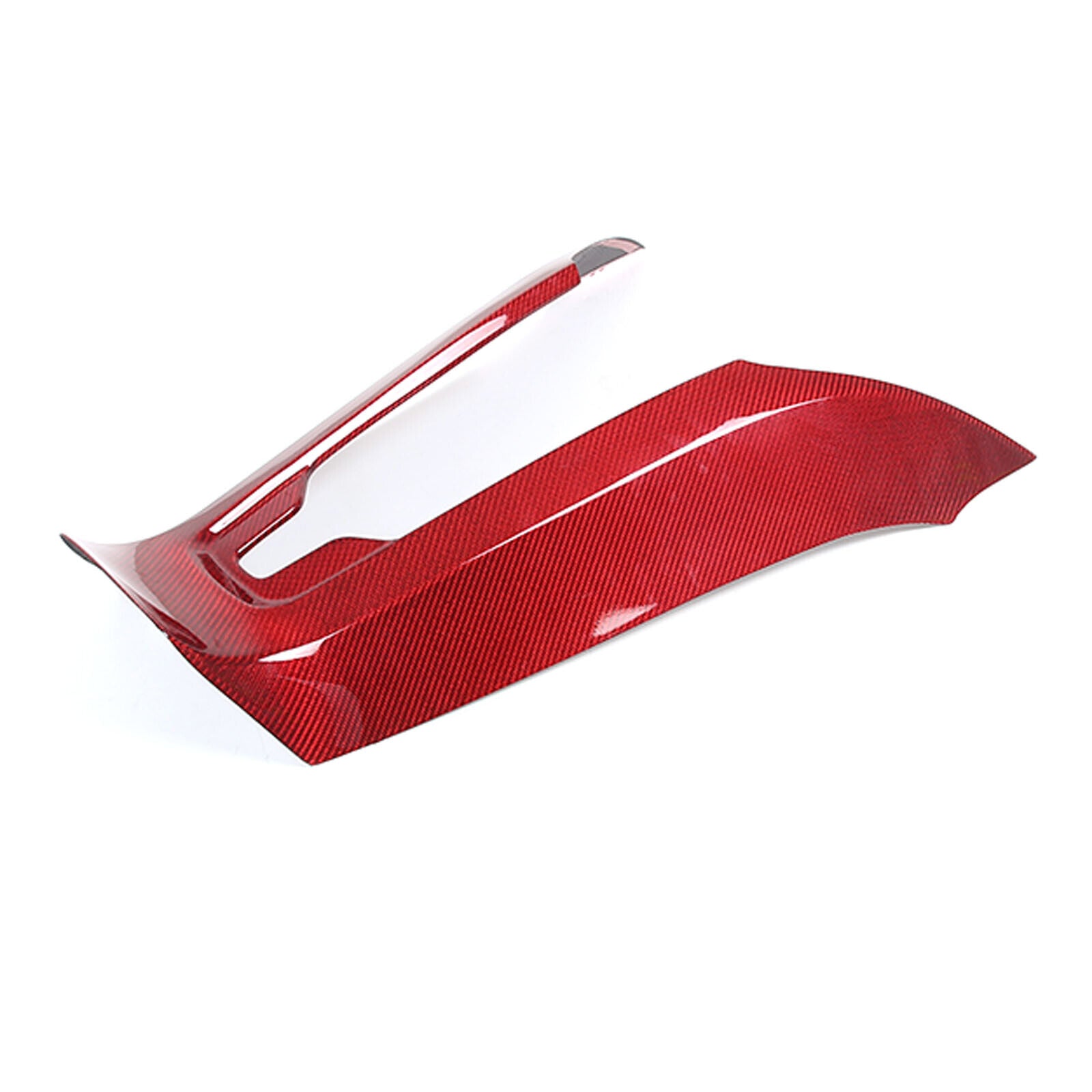 C8 Corvette Carbon Fiber Rear Waterfall Compartment Cover | Black / Red Carbon Fiber