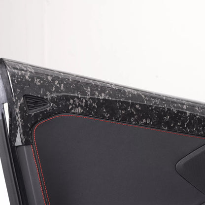 C8 Corvette Carbon Fiber Interior Inner Door Upper Covers | Next-Gen Carbon