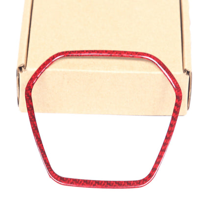 C8 Corvette Red Carbon Fiber Center Steering Wheel Chrome Trim Cover | Next-Gen Carbon
