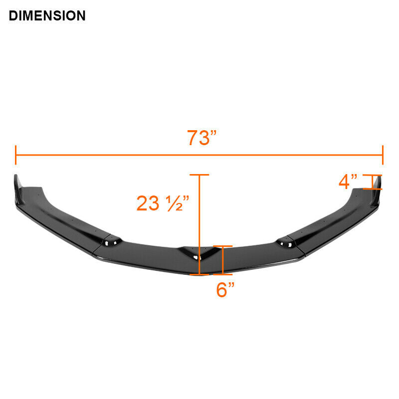 2016 - 24 Camaro Gloss Black/Carbon Fiber 3PC Front Splitter Lip | LT/RS/SS/LT1