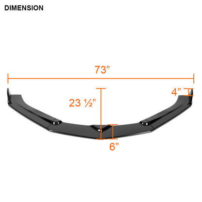 2016 - 24 Camaro Gloss Black/Carbon Fiber 3PC Front Splitter Lip | LT/RS/SS/LT1