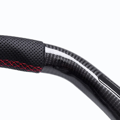 C8 Corvette Carbon Fiber Heated Leather LED RPM Steering Wheel (Bare) - In Stock