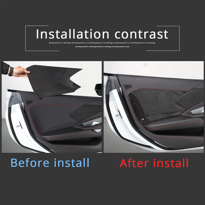 C8 Corvette Hard Carbon Fiber Door Panel Insert Covers | Next-Gen Carbon