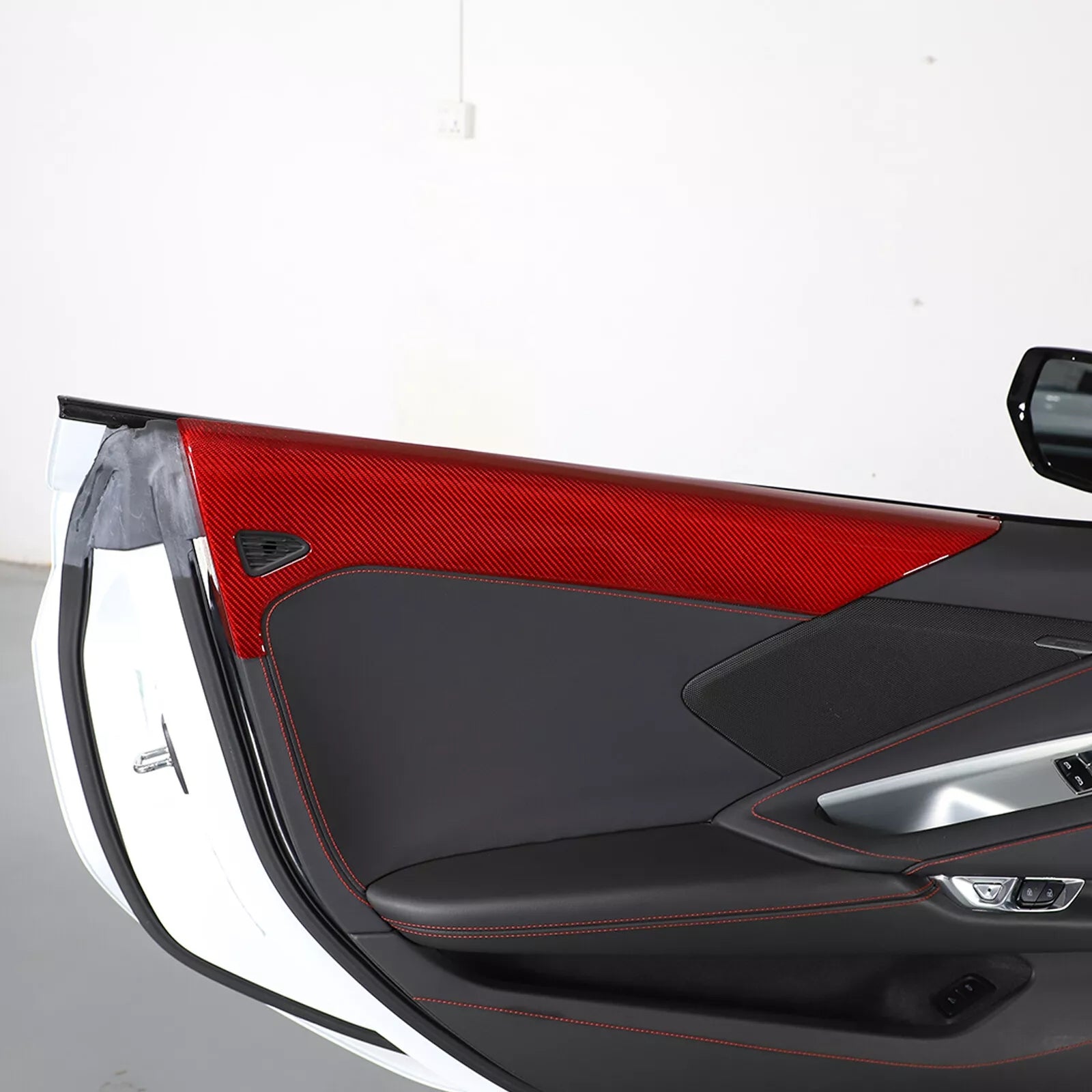 C8 Corvette Carbon Fiber Interior Inner Door Upper Covers | Next-Gen Carbon