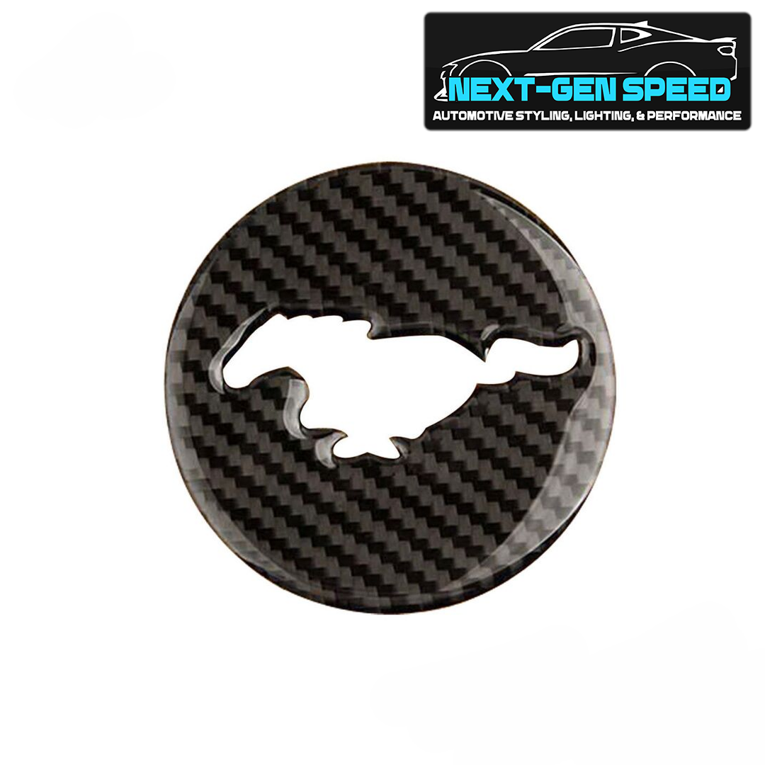 2015 - 23 Ford Mustang Real Carbon Fiber Steering Wheel Cover | Next-Gen Carbon