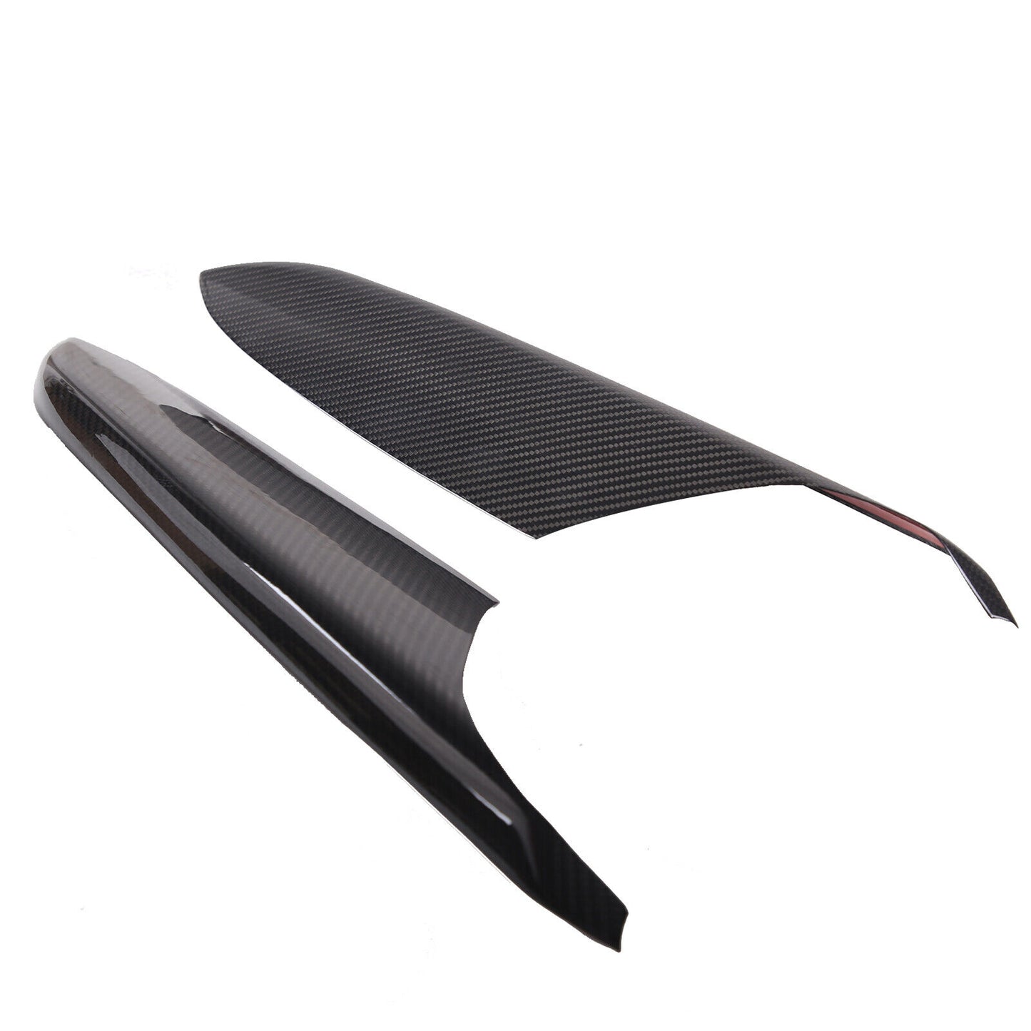 C8 Corvette Real Carbon Fiber Door Panel Armrest Covers | Black / Red