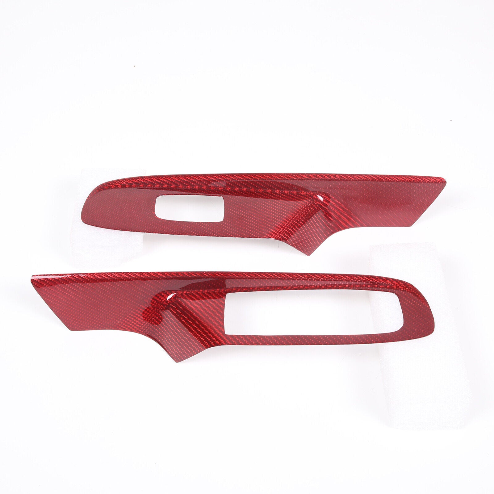 C8 Corvette Carbon Fiber Window Switch Panel Covers (Coupe/Convertible) | Black / Red / Blue Carbon