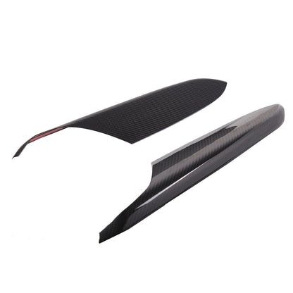 C8 Corvette Real Carbon Fiber Door Panel Armrest Covers | Black / Red