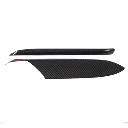 C8 Corvette Real Carbon Fiber Door Panel Armrest Covers | Black / Red
