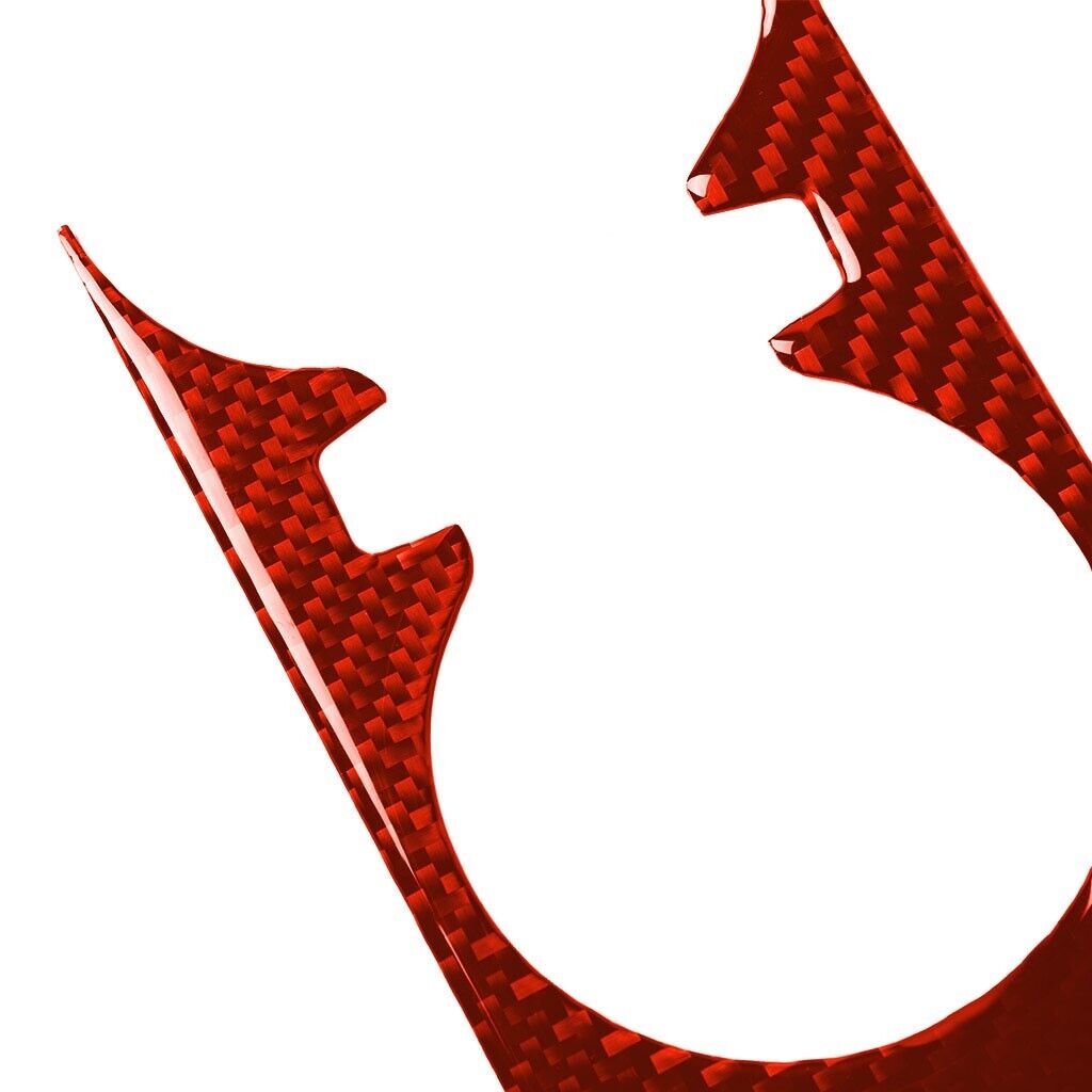2016 - 24 Camaro Real Carbon Fiber Center Console Overlay Cover | Black / Red Carbon