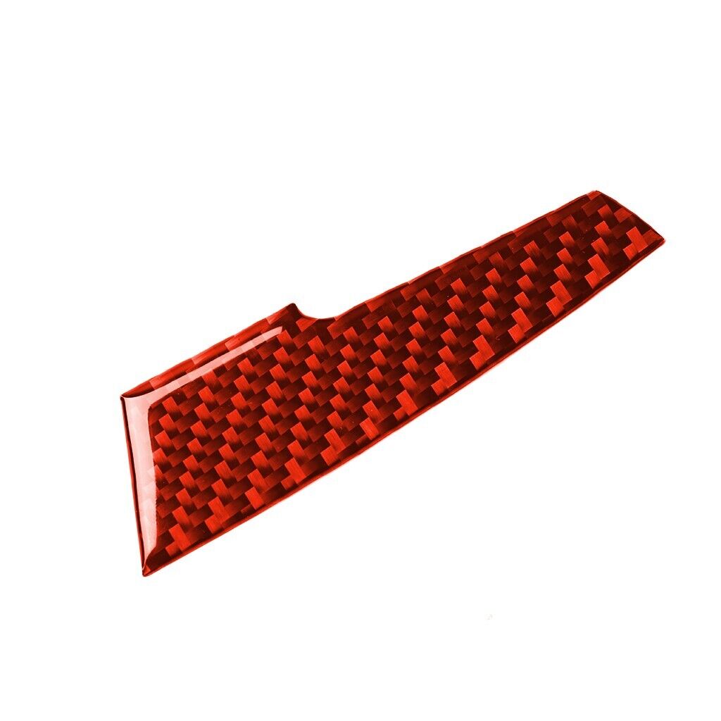 2016 - 24 Camaro Real Carbon Fiber Center Console Overlay Cover | Black / Red Carbon