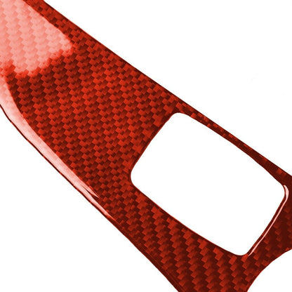 2016 - 24 Camaro Real Carbon Fiber Center Console Overlay Cover | Black / Red Carbon