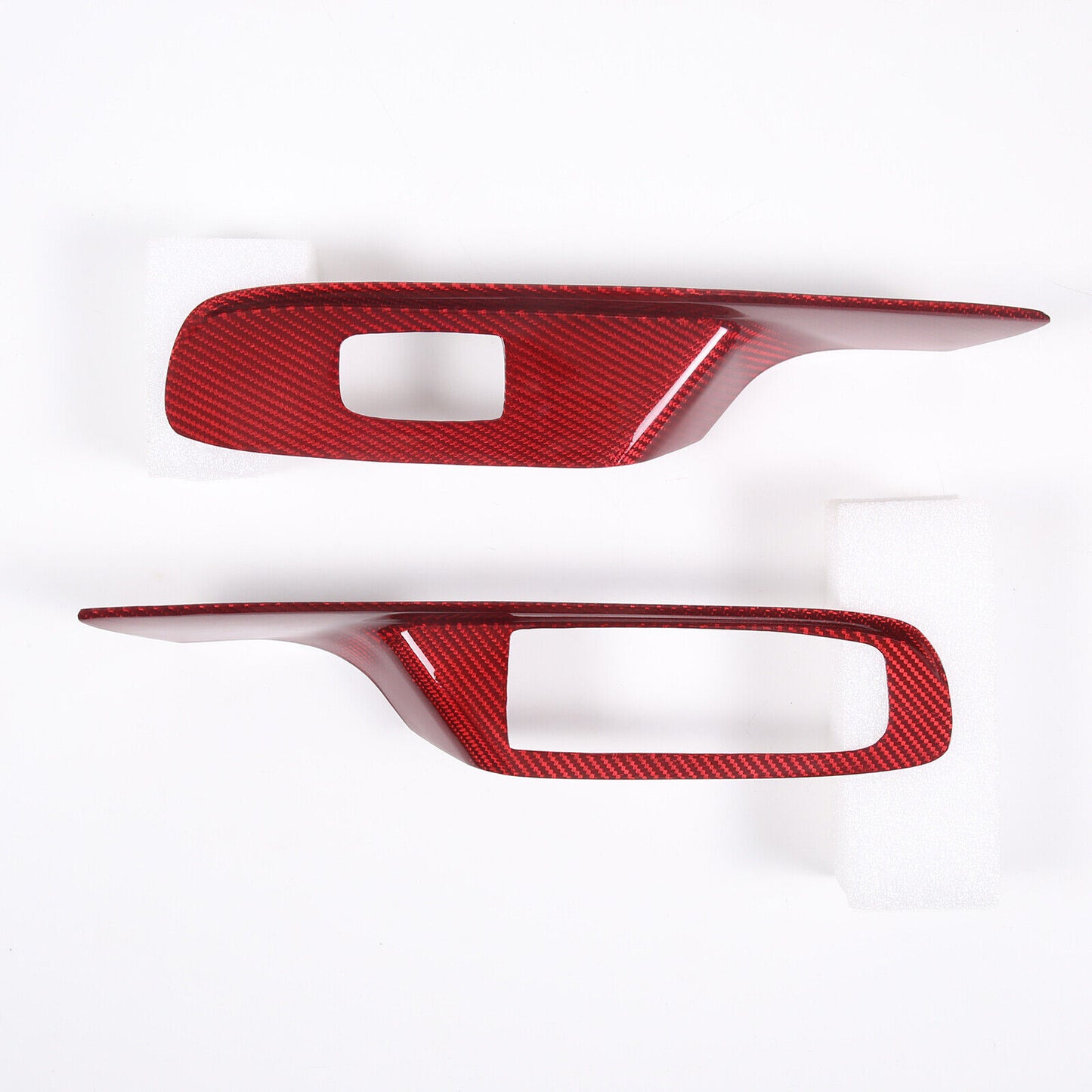 C8 Corvette Carbon Fiber Window Switch Panel Covers (Coupe/Convertible) | Black / Red / Blue Carbon