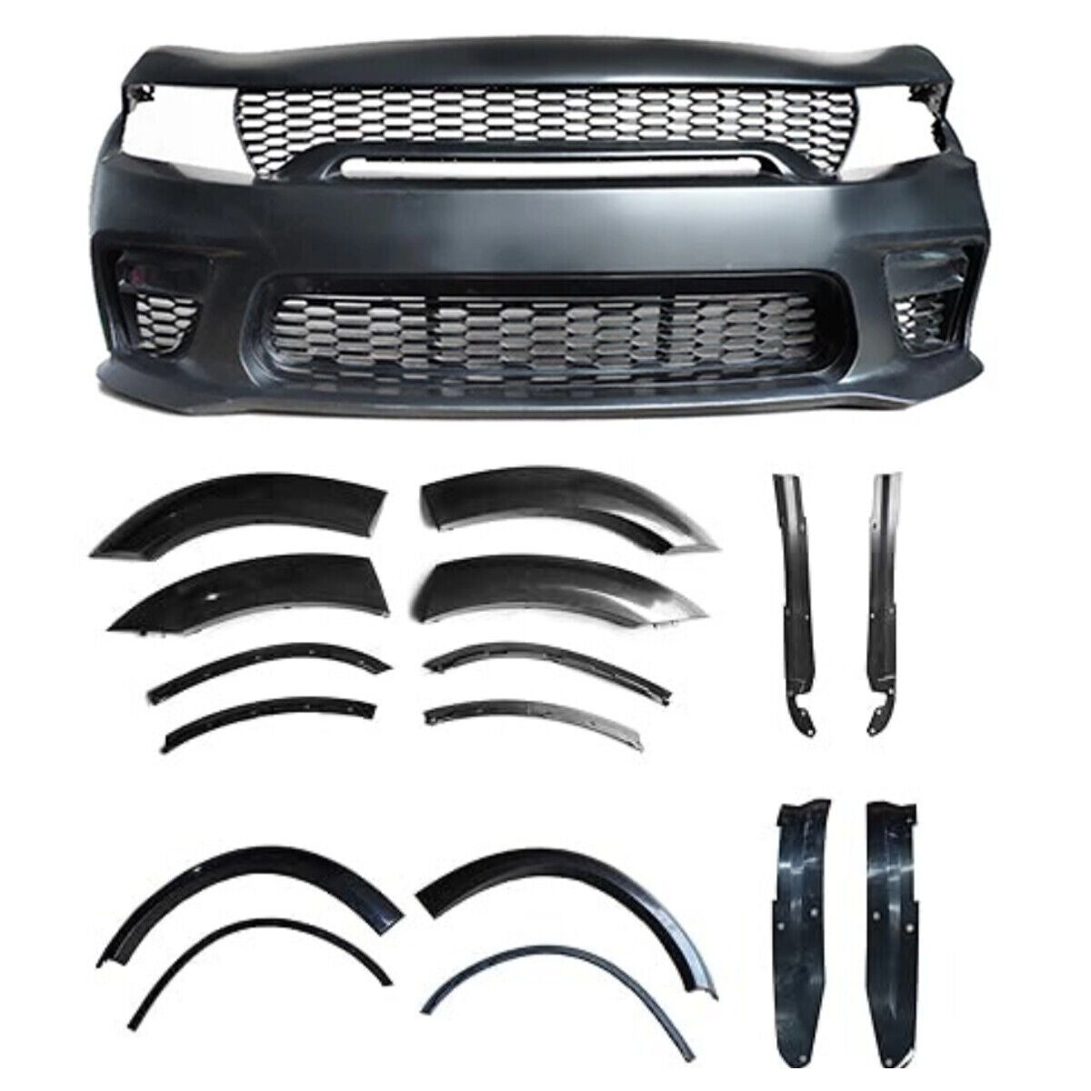 2015 - 23 Charger Widebody Front Bumper + Fender Flare Kit