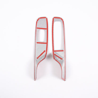 C8 Corvette Carbon Fiber Window Switch Panel Covers (Coupe/Convertible) | Black / Red / Blue Carbon