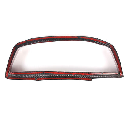 C8 Corvette Carbon Fiber Speedometer Gauge Cluster Interior Cover | Black / Red