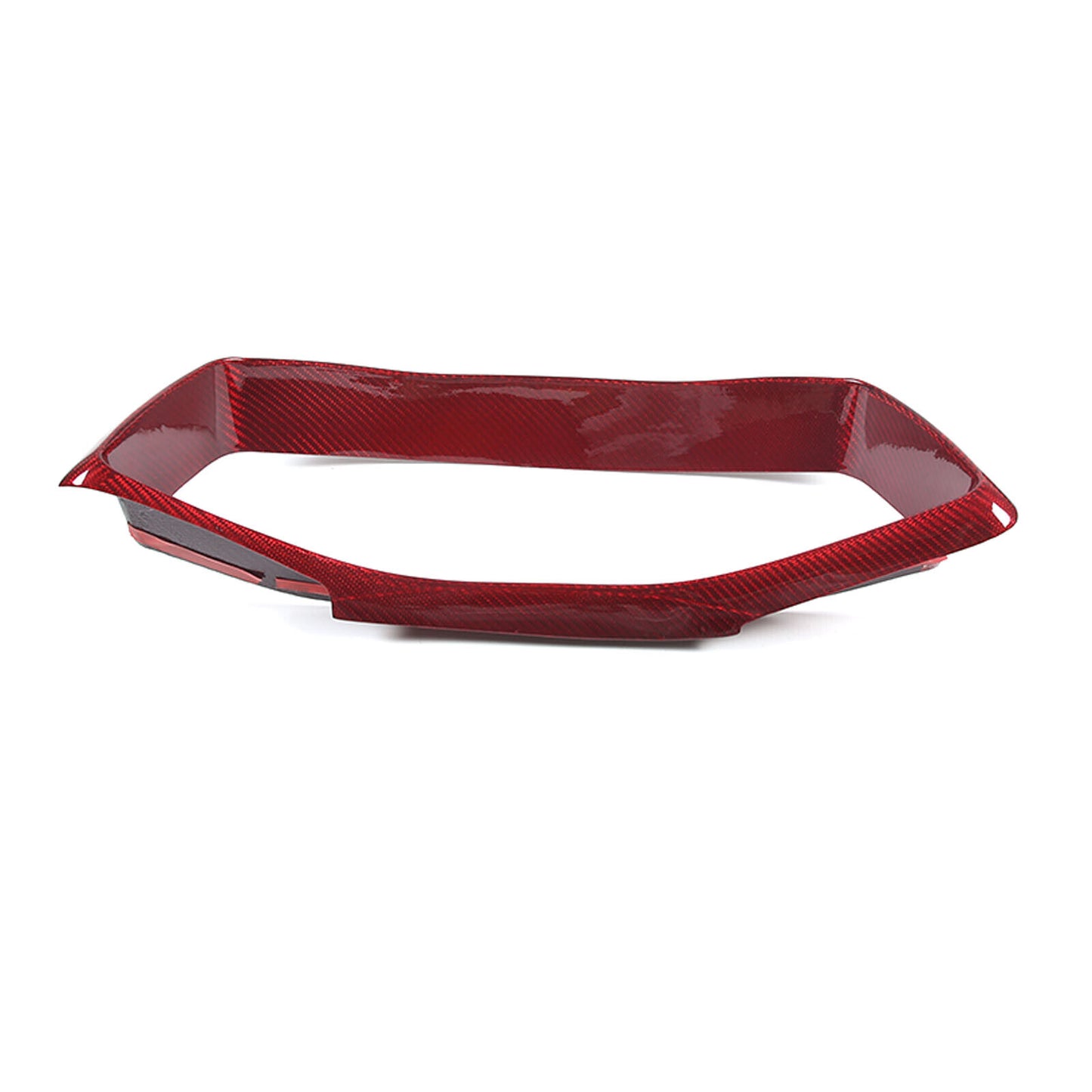 C8 Corvette Carbon Fiber Speedometer Gauge Cluster Interior Cover | Black / Red