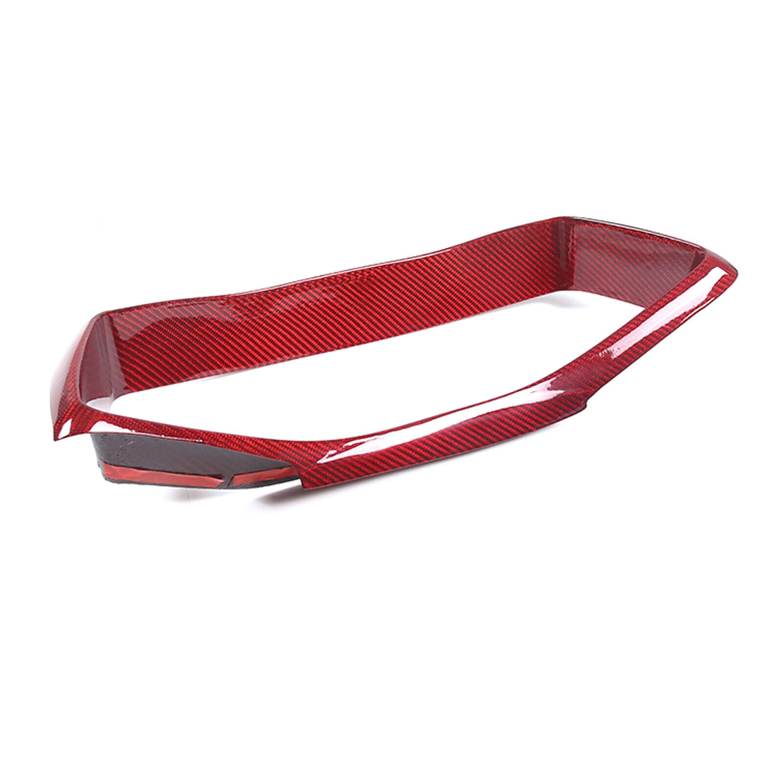 C8 Corvette Carbon Fiber Speedometer Gauge Cluster Interior Cover | Black / Red