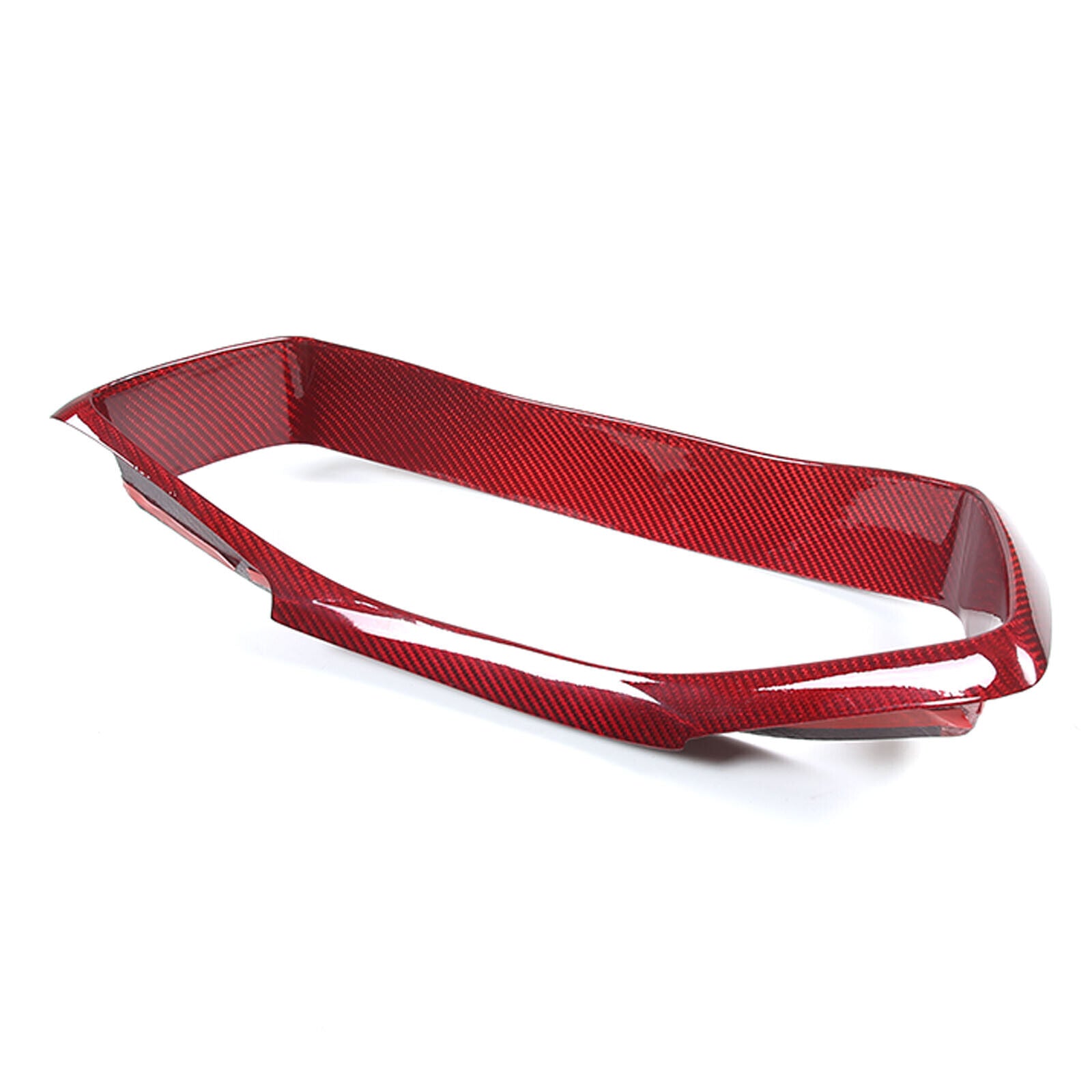 C8 Corvette Carbon Fiber Speedometer Gauge Cluster Interior Cover | Black / Red