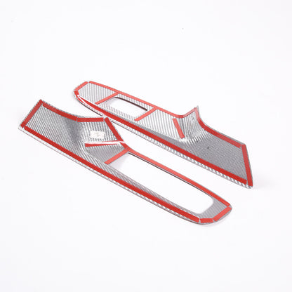 C8 Corvette Carbon Fiber Window Switch Panel Covers (Coupe/Convertible) | Black / Red / Blue Carbon