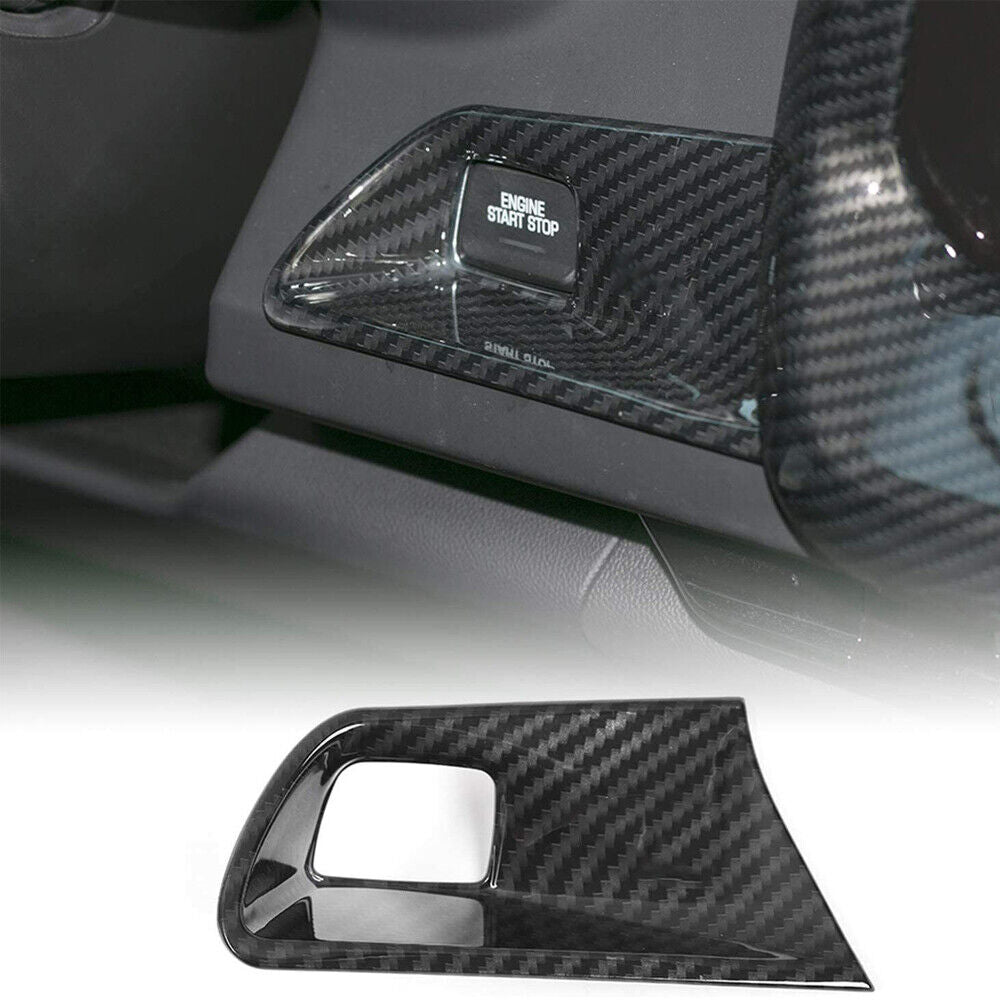 2016 - 24 Camaro Colored/Carbon Fiber Push Button Start Trim Cover (4 Colors)