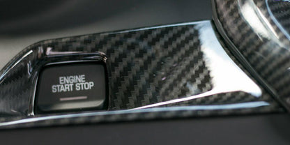 2016 - 24 Camaro Colored/Carbon Fiber Push Button Start Trim Cover (4 Colors)