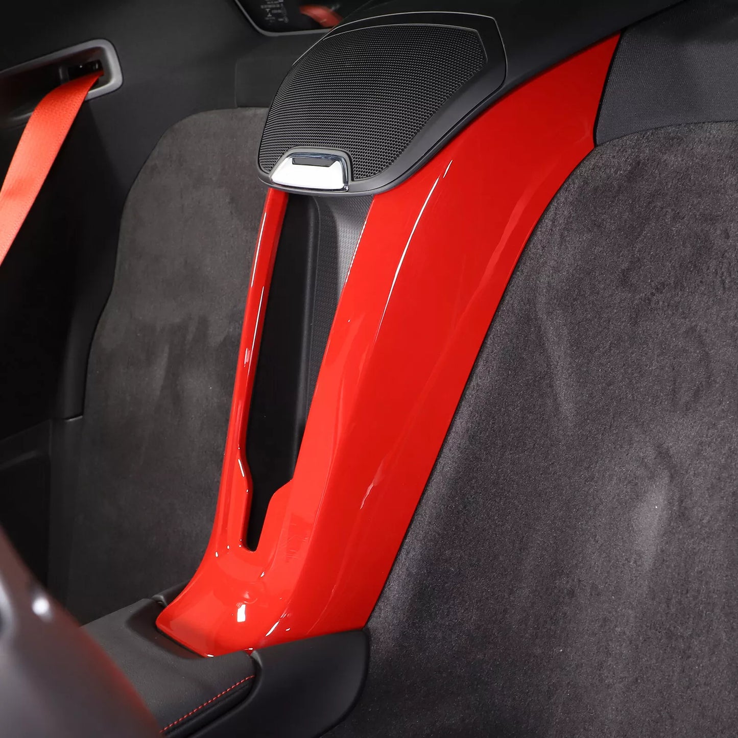 C8 Corvette Red Interior ABS Rear Center Waterfall Speaker Cover