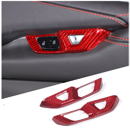 C8 Corvette Carbon Fiber Unlock/Lock Button Trim Cover | Next-Gen Carbon